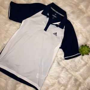 Adidas | Men's Navy White Golf Polo Shirt Small